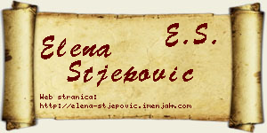 Elena Stjepović vizit kartica